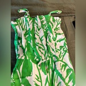 Lilly Pulitzer girls romper wide leg pants girls large